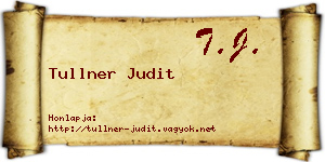 Tullner Judit névjegykártya